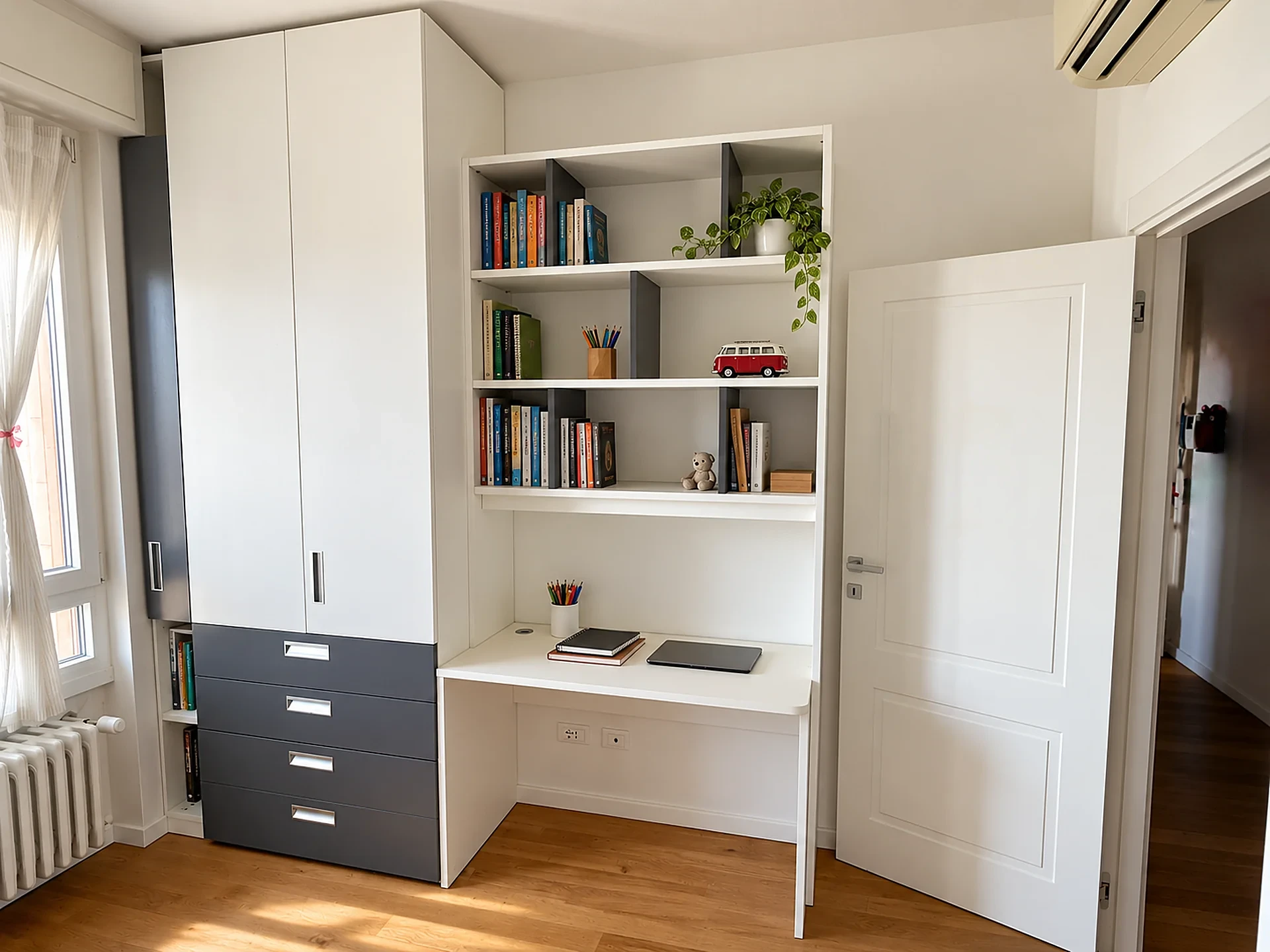 letto-armadio-libreria-e-passaggi-liberi